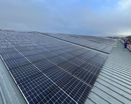 Mounting solar panels on a  metal trapezoidal roof 